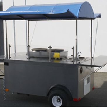 Mobile Crepe Cart with Canopy for Sale
