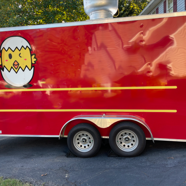Bright Red 16-ft Food Trailer for Sale