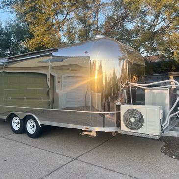 2024 Brand New 18 ft Stainless Steel Airstream Food Trailer 304